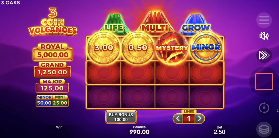 3 Coin Volcanoes
