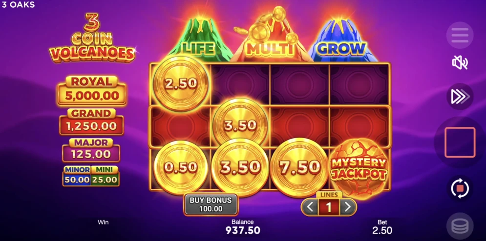 3 Coin Volcanoes Slot