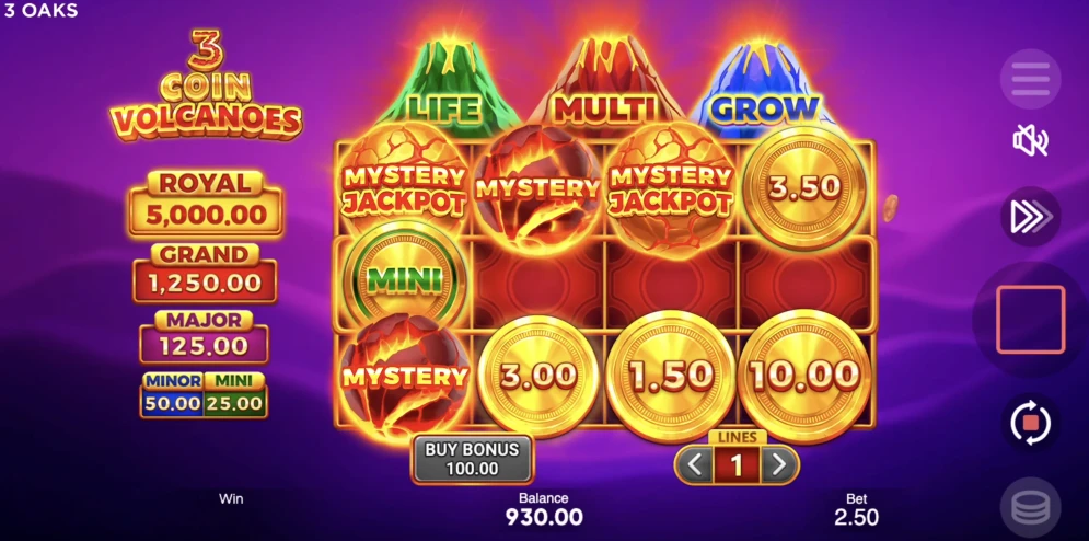 3 Coin Volcanoes Slot