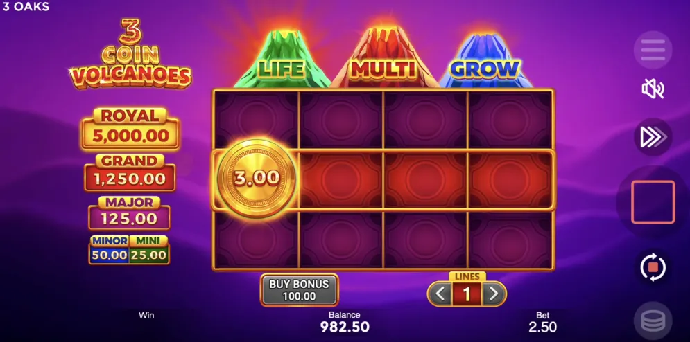 3 Coin Volcanoes demo